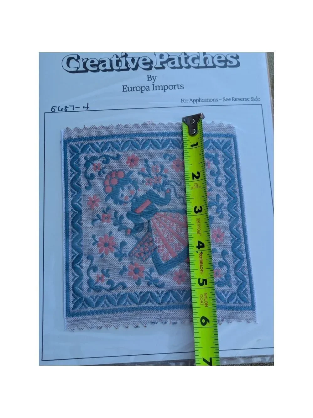 Creative Patches Set Of 2  by Europa Imports Vintage Woven Applique.  New